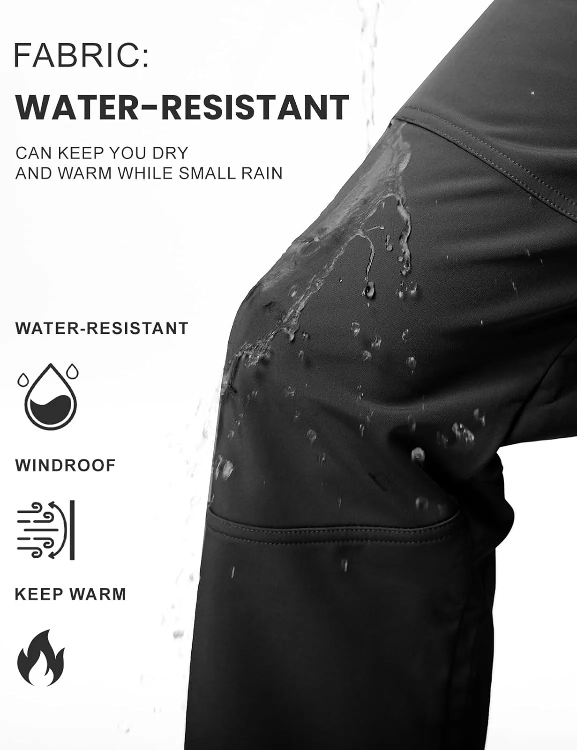 TBMPOY Men's Snow Ski Hiking Pants Waterproof Winter Fleece Lined Pants Camping Skiing Ice Fishing Pants with Belt