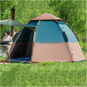 Tent 3-4 Person Camping Tent, Instant Portable Dome Tent Water-Resistant & UV Protection Sun Shelter, Instant Family Tents, Camping, Outdoor