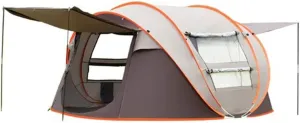 Tent Rainproof Boat Account Hand-Thrown Tent Free to Set Up Quick-Open Tent Outdoor Camping 3-4 People Automatic Field Tent for Hiking Travel (Coffee 5) (Coffee 3)
