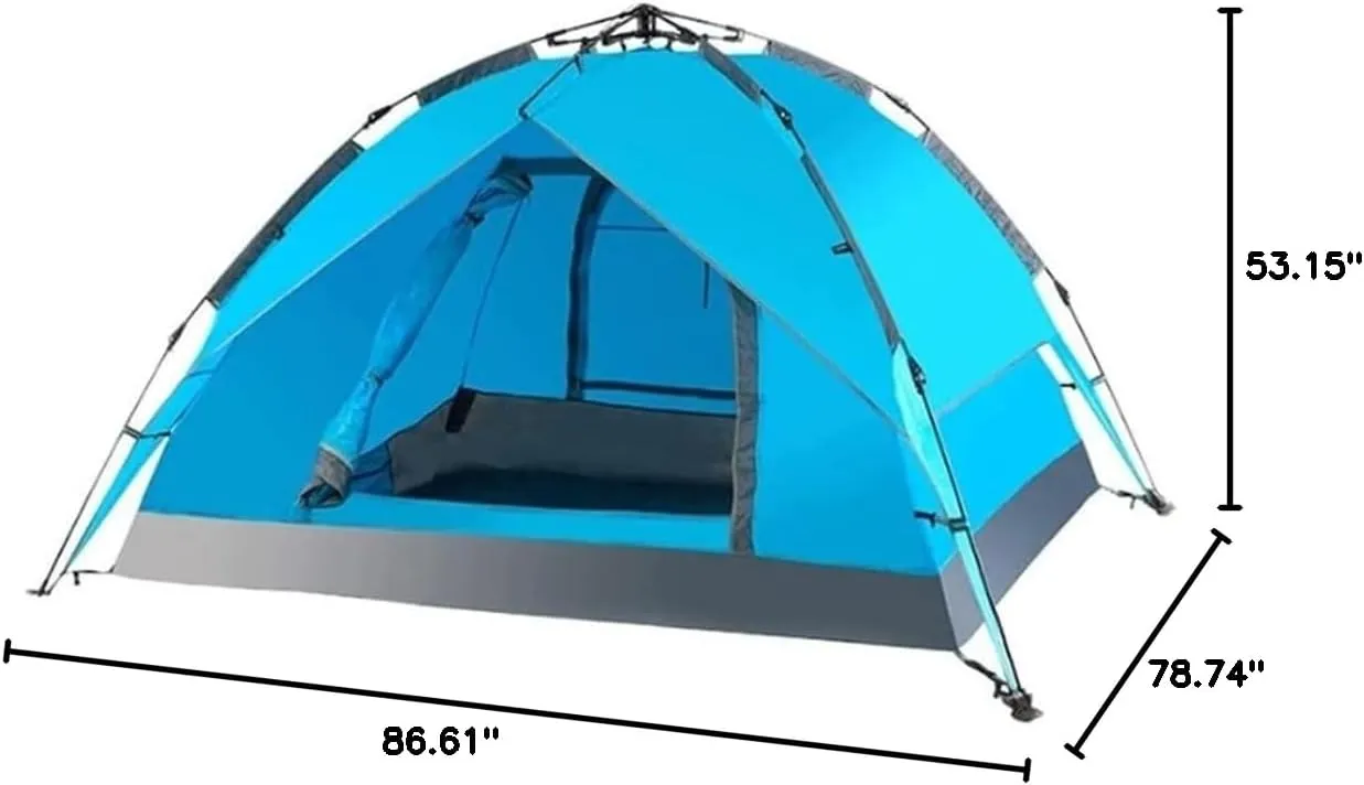 Tents for Camping Beach Tents Waterproof Foldable Camping Tent Double Layer Tent Fishing Mountaineering 3-4 Person Family Tent Outdoor Tent Family Tents for Camping Hiking Traveling