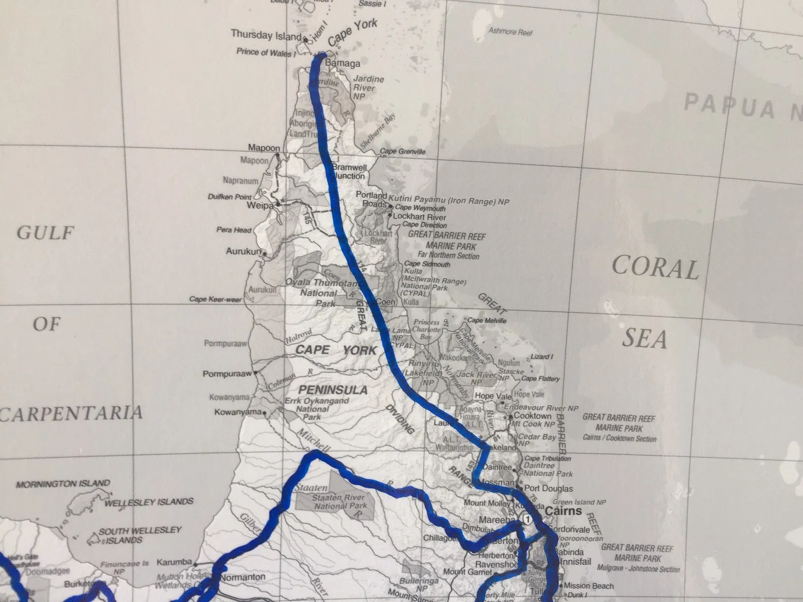 The Trip Tracker Australia Greyscale Handy Hema Map 750 x 625mm