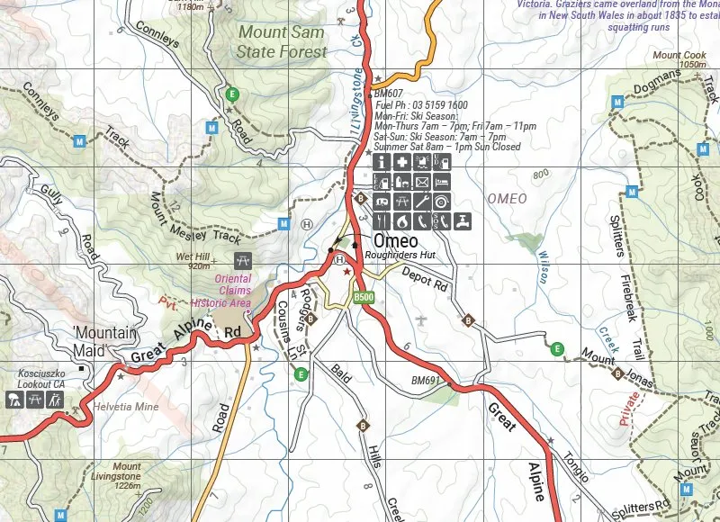 The Victorian High Country - North Eastern Map