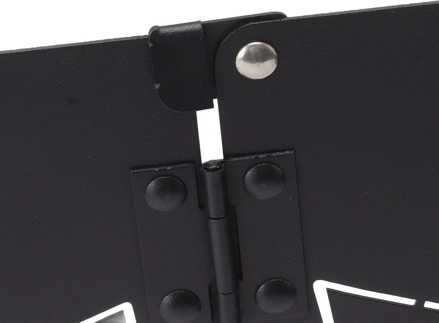 Thicken Carbon Steel Camping Stove Windshield 4 Plates with Handle(9.8in*18.5in*8.7in-Black)