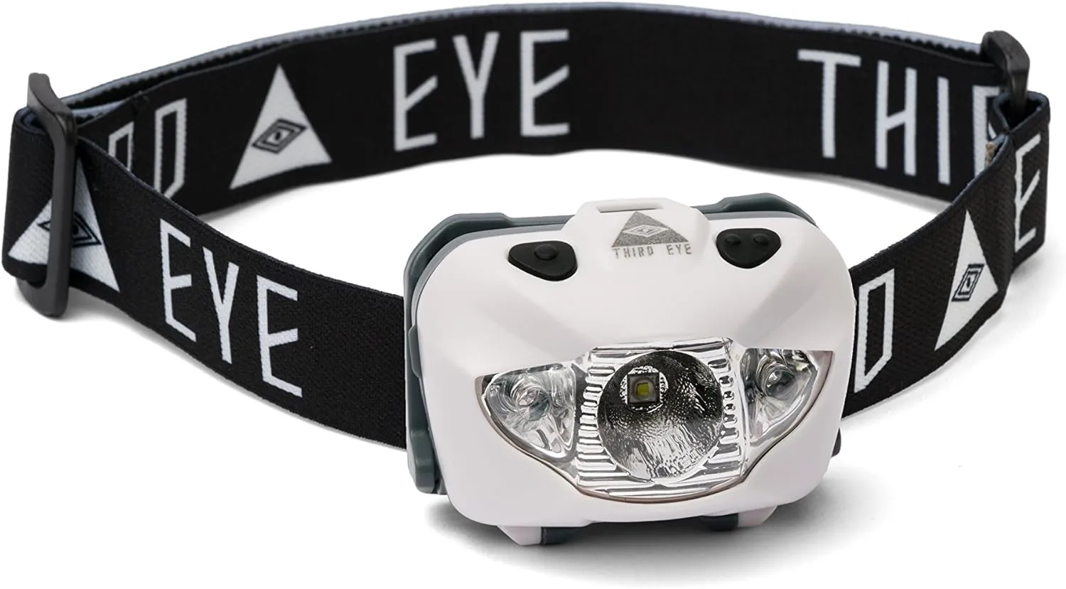 Third Eye Headlamps - Powerful and Stylish Camping LED Headlamp Flashlight - 168 Lumens, Red and White Light, Adjustable Tilt, Multiple Brightness Modes - Lightweight, Durable (Third Eye Black Logo)