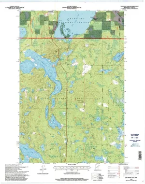 Thunder Lake MN topo map, 1:24000 Scale, 7.5 X 7.5 Minute, Historical, 1996, Updated 1998, 27.23 x 21.53 in