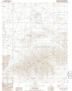 Tiefort Mountains CA topo map, 1:24000 Scale, 7.5 X 7.5 Minute, Historical, 1986, Updated 1986, 26.8 x 21.2 in