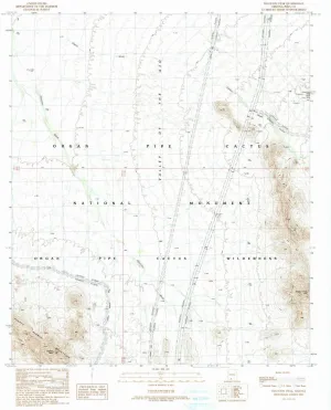 Tillotson Peak AZ topo map, 1:24000 Scale, 7.5 X 7.5 Minute, Historical, 1990, Updated 1990, 26.7 x 22 in