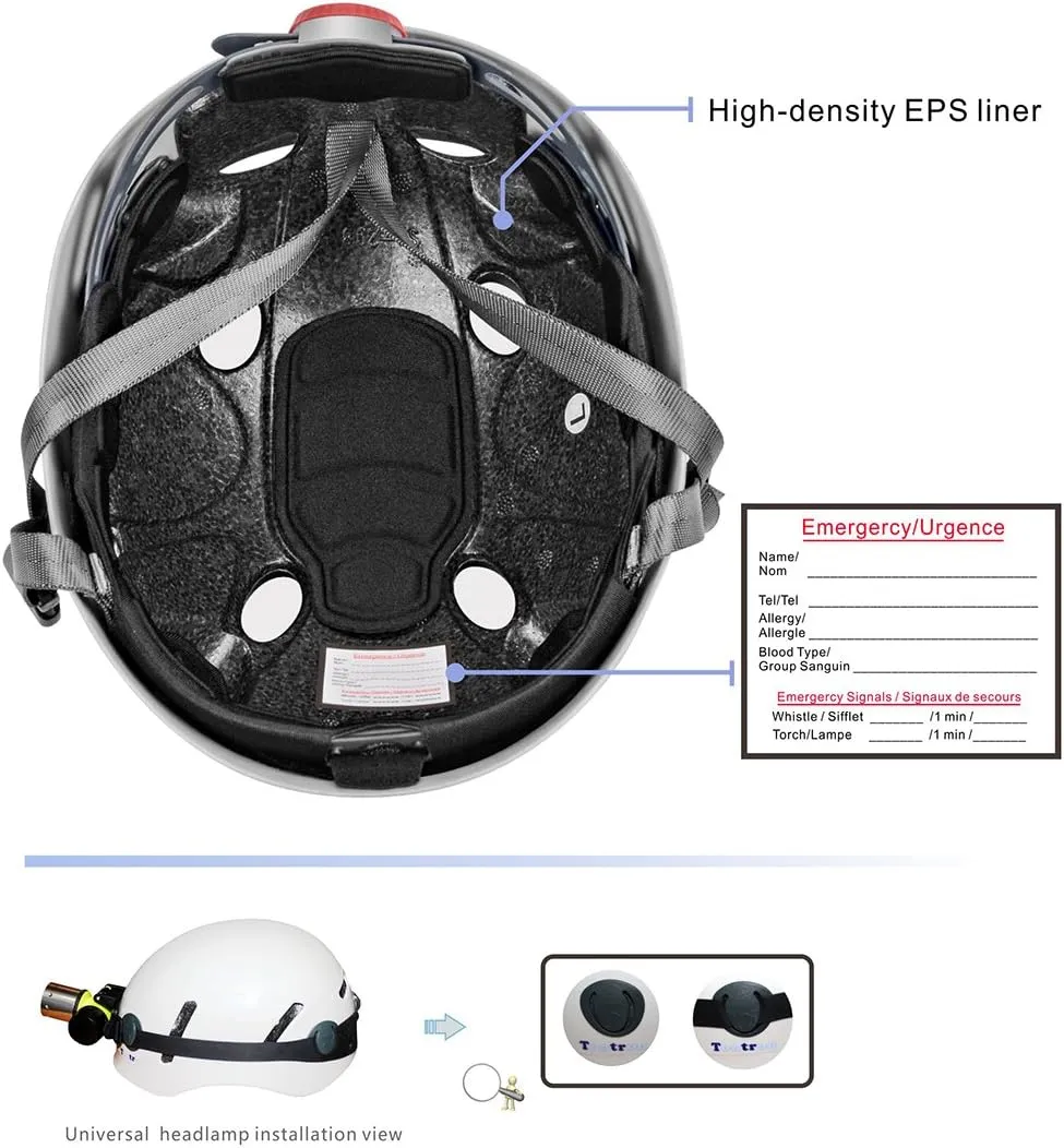Tontron Adult Hiking Climbing Caving Work Helmet
