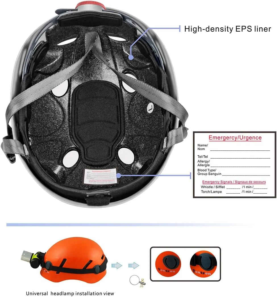 Tontron Adult Hiking Climbing Caving Work Helmet
