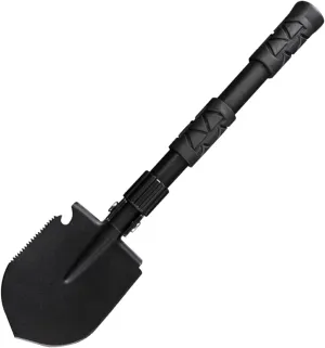 Topyond Folding Camping Shovel, Portable Alloy Steel Survival Tactical Shovel Trenching Shovel with Double Handle for Outdoor Gardening Backpacking