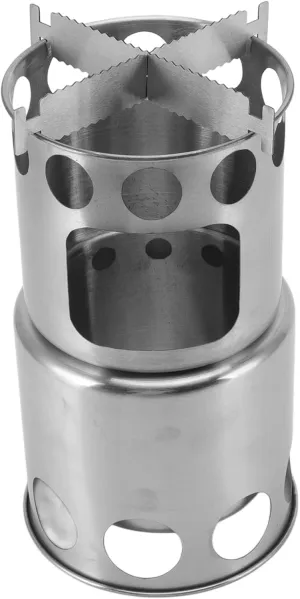Topyond Portable Wood Burning Camp Stove Stainless Steel,Resistant to High Temperatures and Rust,Versatile Fuel Options,Detachable and Durable,for Traveling, Mountaineering, Hiking, and Outdoor