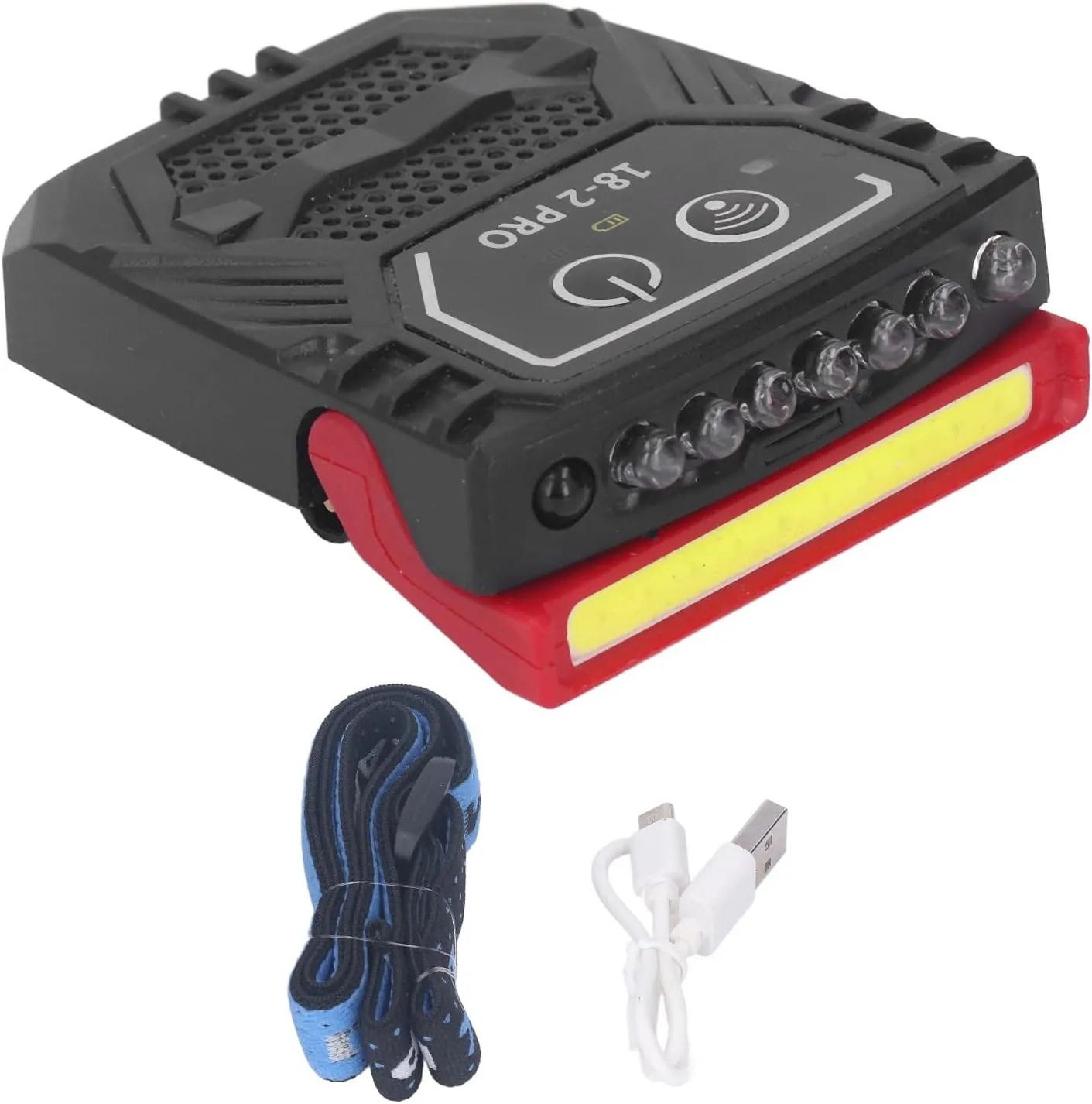 Topyond Rechargeable LED Headlamp - Waterproof and Bright with Motion Sensor for Camping, Cycling, Running, and Fishing