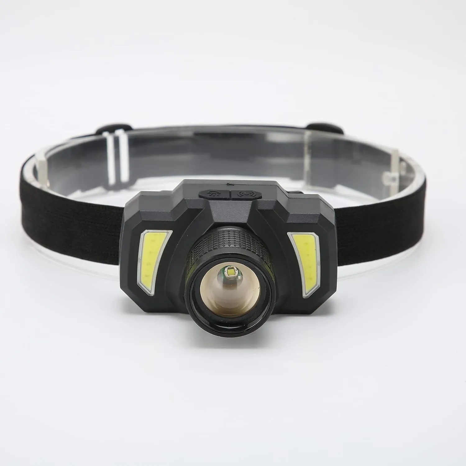 Topyond USB Rechargeable Telescopic Zoom Headlight - Super Bright Sensor Headlamp - Ideal for Outdoor Activities, Camping, Hiking, and Cycling