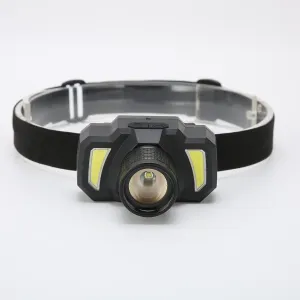 Topyond USB Rechargeable Telescopic Zoom Headlight - Super Bright Sensor Headlamp - Ideal for Outdoor Activities, Camping, Hiking, and Cycling