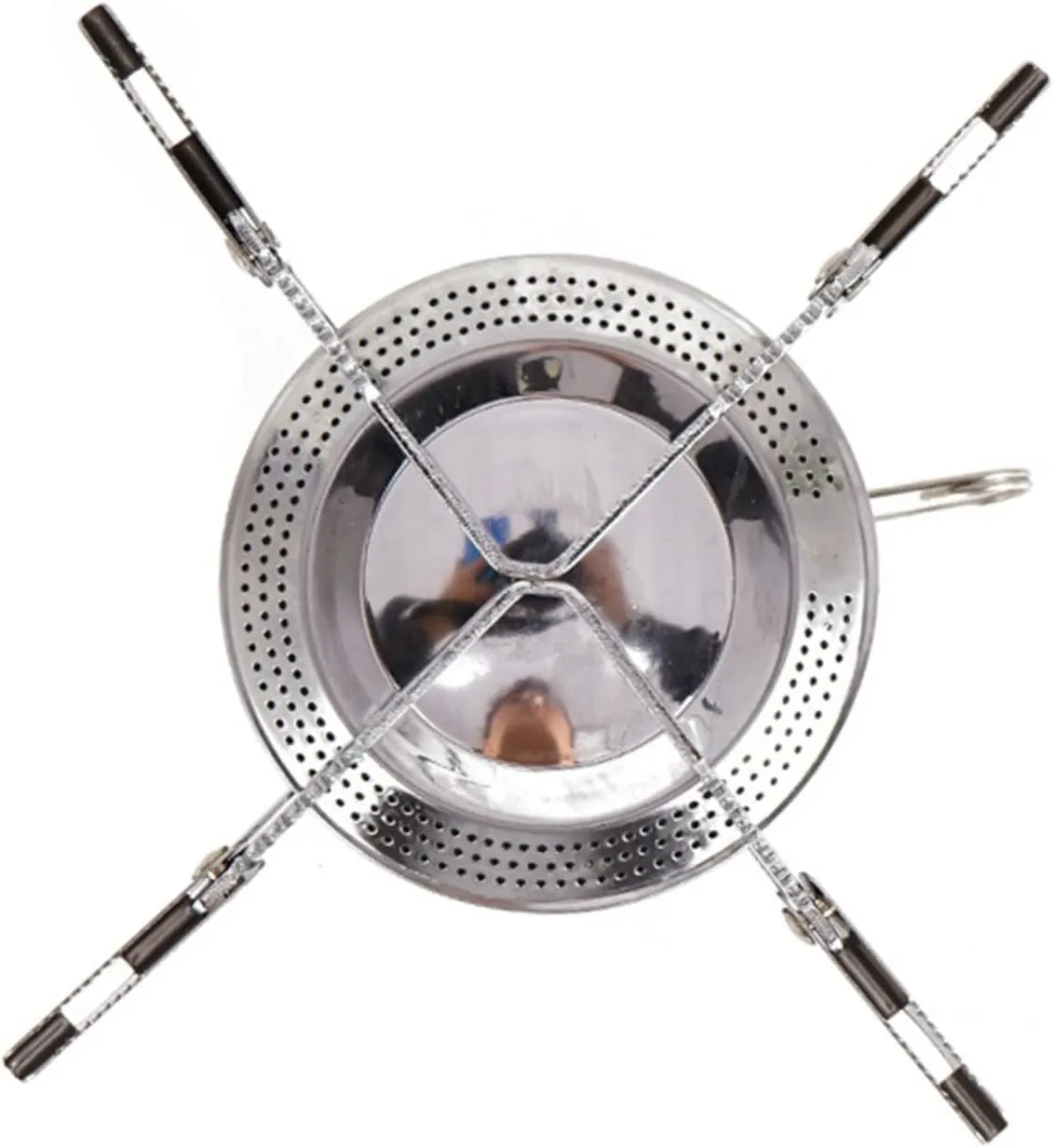 Totority Stainless Steel Camping Stove Folding Metal Burning Stove Versatile Outdoor for Hiking