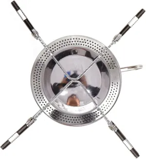 Totority Stainless Steel Camping Stove Folding Metal Burning Stove Versatile Outdoor for Hiking