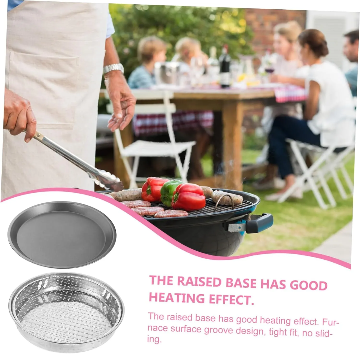 TOYANDONA 1 Set Outdoor Grill Grills Portable Stove Barbecue Racks Portable Charcoal-burning Stoves Stainless Steel Random Color