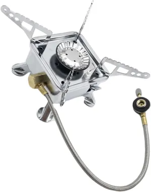 Toyvian Backpacking Stove Compact Outdoor Cooking Stove for Camping Trips Portable Propane Burner