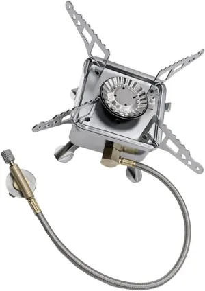 Toyvian Small Camping Stove Outdoor Cooking Stove Soft Tube Compact Propane Gas Burner
