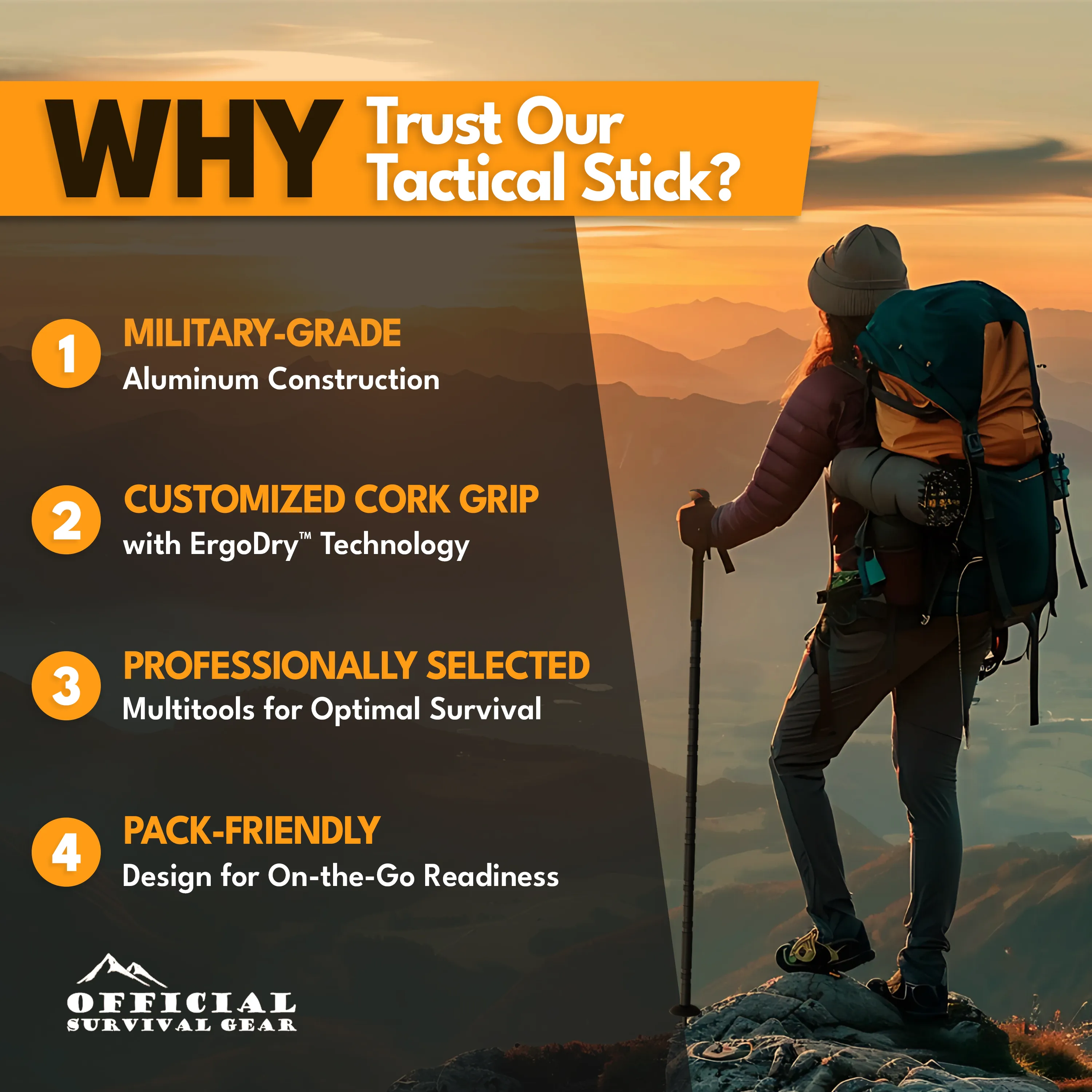 TrailGuard Stick   FREE Tactical Shovel