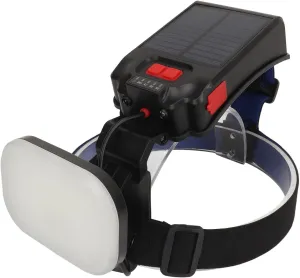 Ultra Bright Headlamp, 1200LM USB Solar Powered LED Lamp with 3 Lighting Modes, IPX4 Sensor Fishing Headlight for Outdoor, Adjustable Angle, Comfortable Wear, Designed for