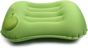 Ultralight Compressible, Comfortable for Sleeping While Traveling, Hiking, Backpacking, Ergonomic Inflating Camping Pillows for Neck and Lumbar Support (Gre, Green