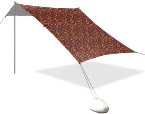 Unique Peppers Stable Beach Tent UPF50  Protection Easy Setup Large Sun Shade with Sandbags & Sand Shovel for Camping Trips, Fishing, Backyard Fun or Picnics