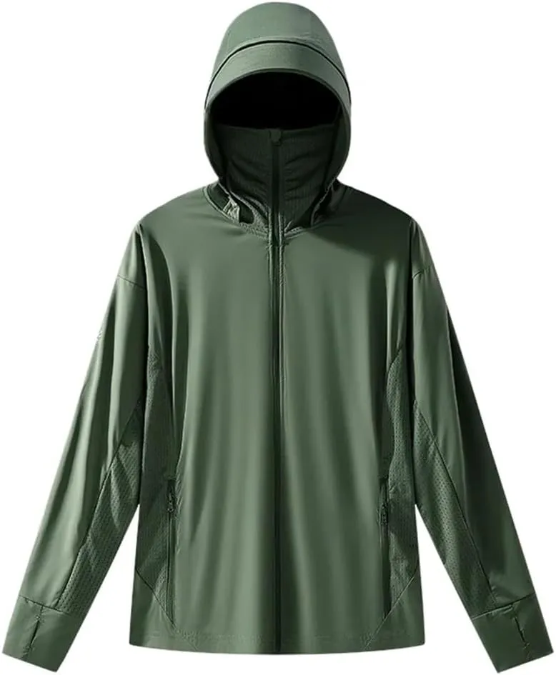 Unisex Summer Sun Protection Stretch Windbreaker Anti-UV Outdoor Coat Hiking Camping Climbing Jacket