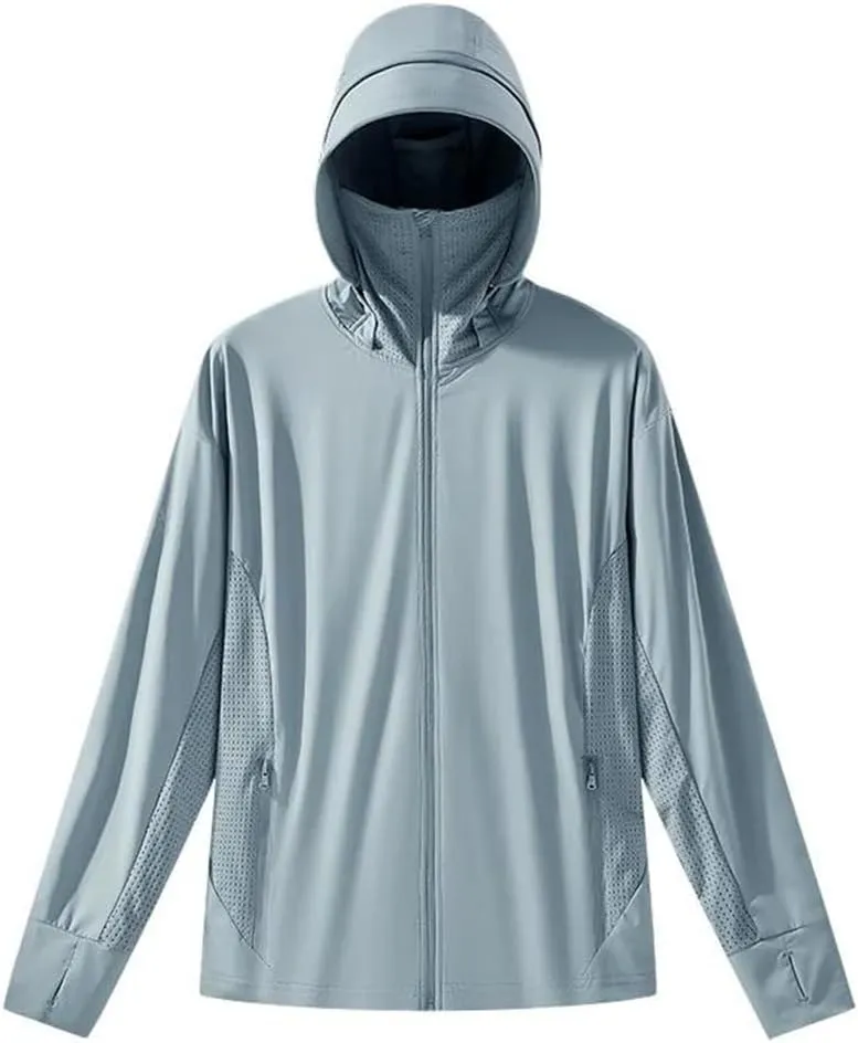 Unisex Summer Sun Protection Stretch Windbreaker Anti-UV Outdoor Coat Hiking Camping Climbing Jacket