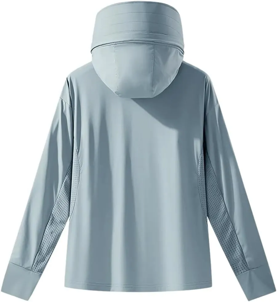 Unisex Summer Sun Protection Stretch Windbreaker Anti-UV Outdoor Coat Hiking Camping Climbing Jacket