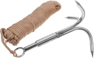 UPKOCH 1 Set Outdoor Stainless Steel Grappling Hook Claw Aquatic Anchor Tool for Climbing and Fishing Lightweight and Durable Accessory for Random Color