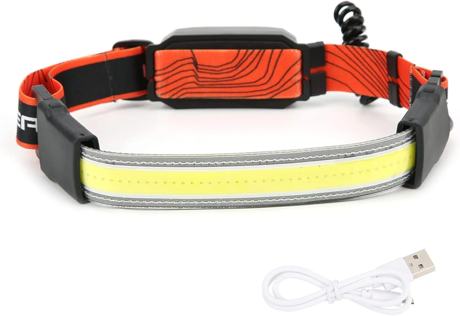 USB Rechargeable COB Headlamp Adjustable Headband Light Fishing Camping Outdoor Light