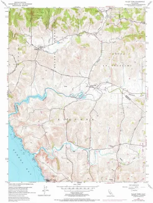Valley Ford CA topo map, 1:24000 Scale, 7.5 X 7.5 Minute, Historical, 1954, Updated 1972, 26.7 x 21.5 in