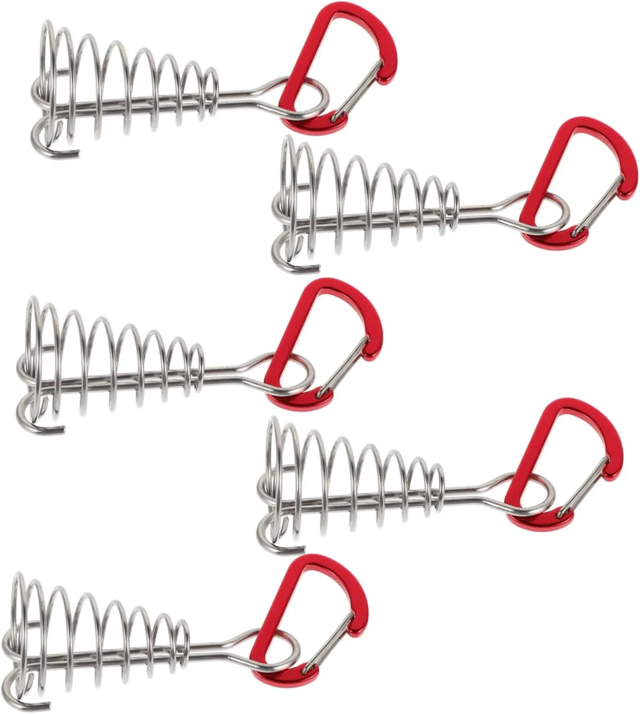 VANZACK Tightener Tent Windproof Rope Deck Anchors 5 Pack Round Tube Windproof Hook for Outdoor Camping and Travel