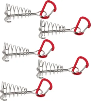 VANZACK Tightener Tent Windproof Rope Deck Anchors 5 Pack Round Tube Windproof Hook for Outdoor Camping and Travel
