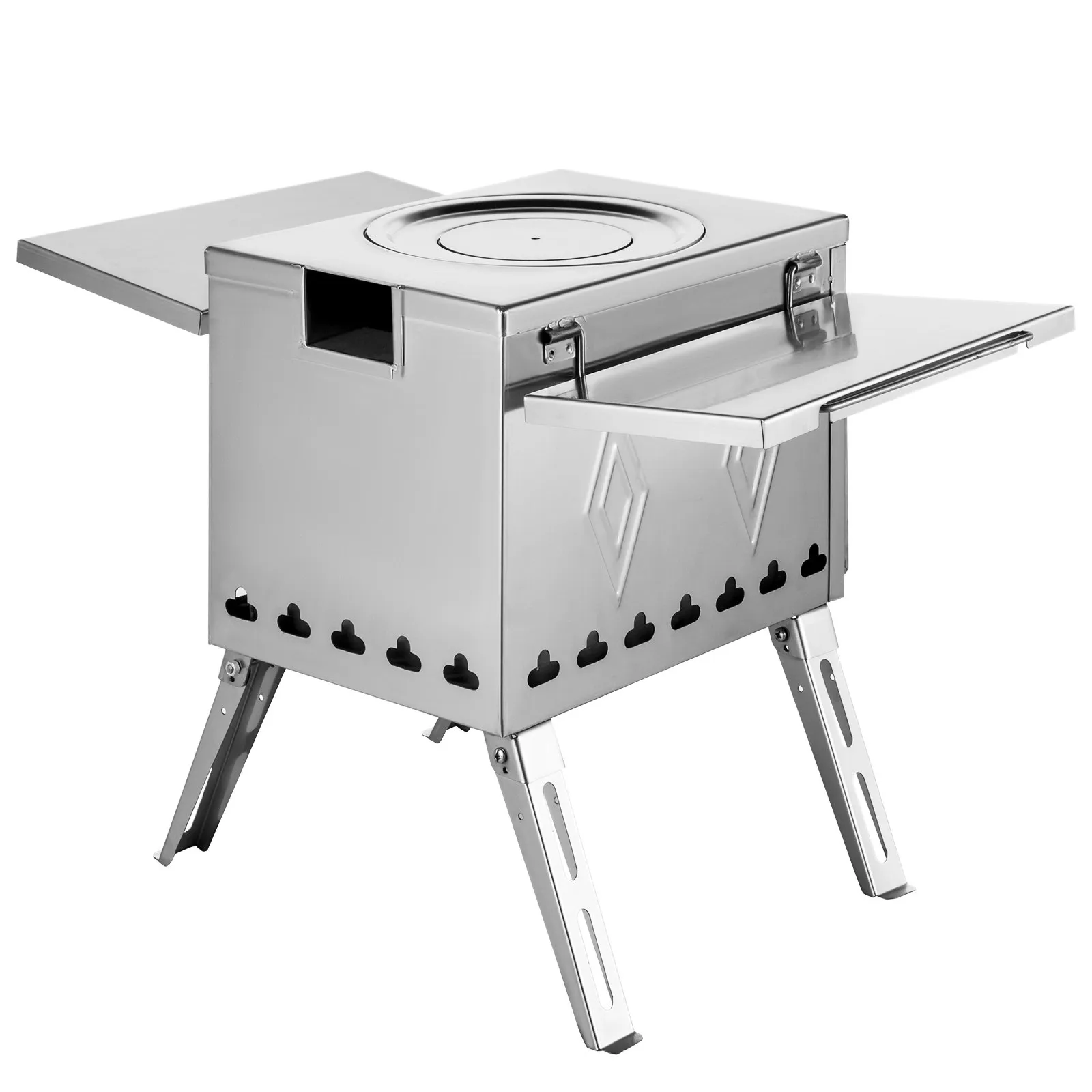 VEVOR Tent Wood Stove - Stainless Steel, Portable, and Efficient