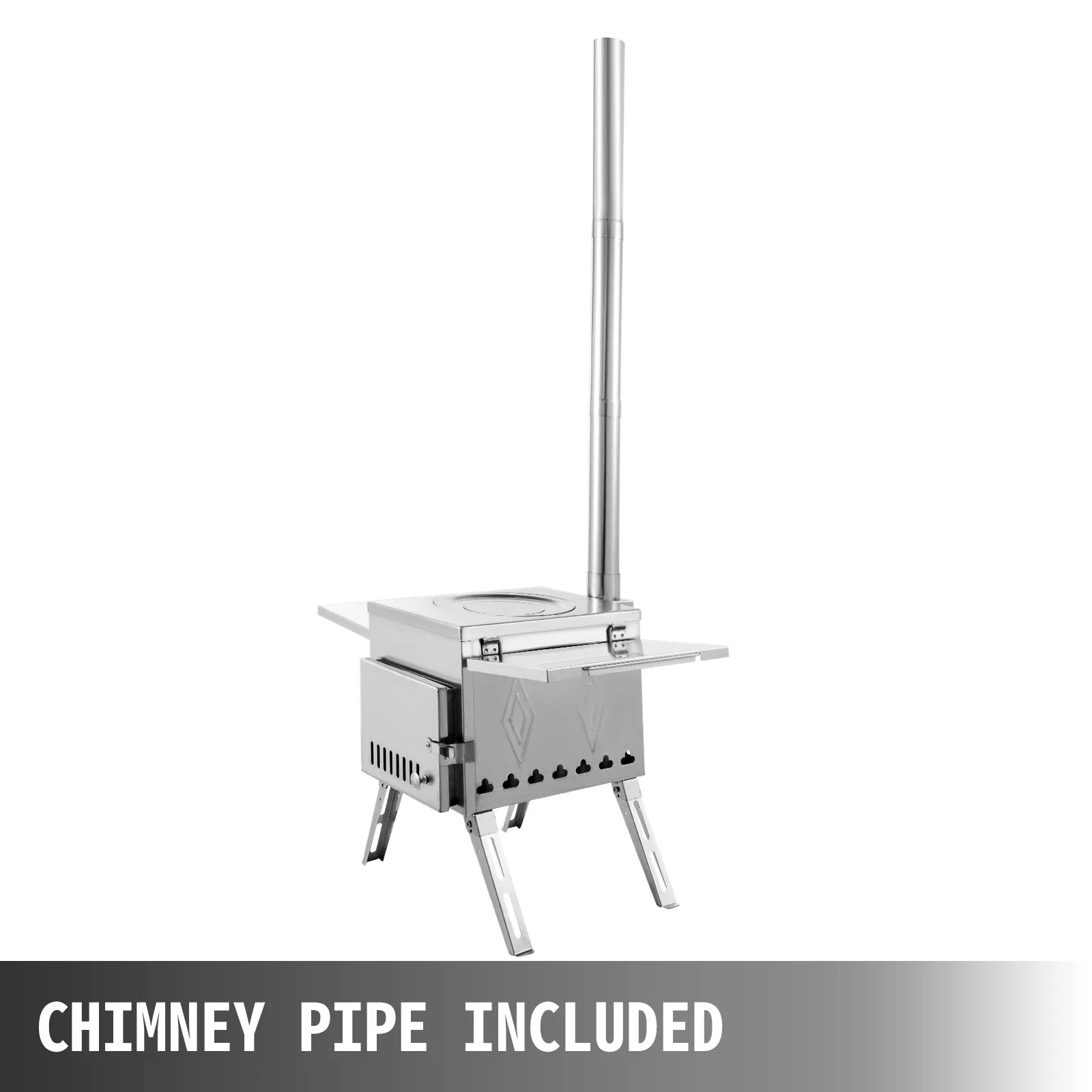 VEVOR Tent Wood Stove - Stainless Steel, Portable, and Efficient