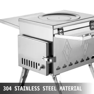 VEVOR Tent Wood Stove - Stainless Steel, Portable, and Efficient