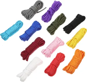 VICASKY 12-Volt Camping Ropes Braided Tent Cord Life Safety Line Umbrella Cord Strong Round for Outdoor Enthusiasts Random