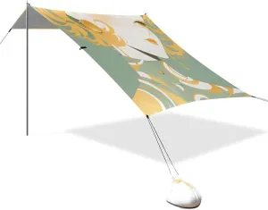 Vigilant Men Light Green Stable Beach Tent UPF50  Protection Easy Setup Outdoor Sun Shade with Sand Shovel, Sandbags for Family Trips, Picnics & Camping
