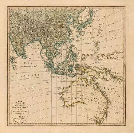 Vintage Australia Map 1803