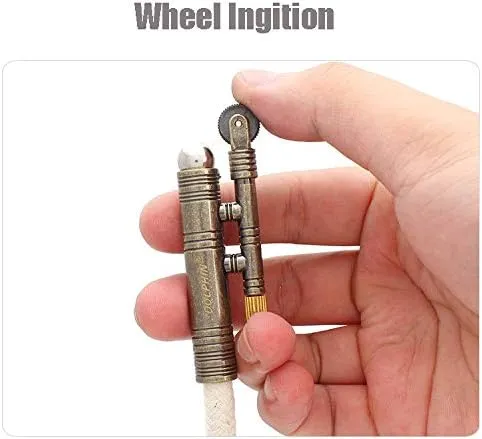 Vintage Lighter Retro Trench Rattlesnake Rope Velvet Metal Lighter Fire Starter Camping Outdoors,No need for Kerosene/gas,#3
