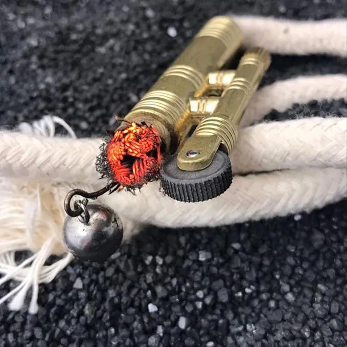 Vintage Lighter Retro Trench Rattlesnake Rope Velvet Metal Lighter Fire Starter Camping Outdoors,No need for Kerosene/gas,#3