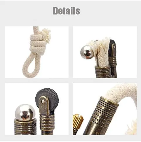 Vintage Lighter Retro Trench Rattlesnake Rope Velvet Metal Lighter Fire Starter Camping Outdoors,No need for Kerosene/gas,#3