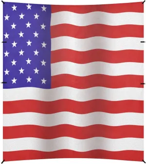 Vintage Tea Stained American Flag Beach Cabana Tent UPF50 Easy Setup Sun Shelter with Sand Shovel, Sandbags for Camping, Picnics, Backyard & Fishing
