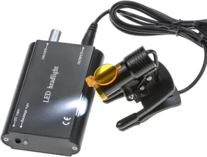 W Portable LED Headlight Clip On LED Light Plastic Clip Headlamp with Latest Type Carry On Battery (Black)
