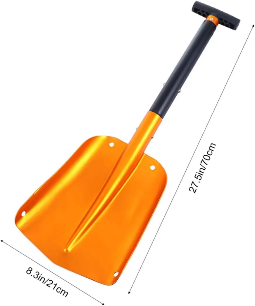 Wakauto Snow Shovel for Emergency Vehicles Camping Shovel Folding Shovel Automatic Snow Shovel Aluminum Shovel Travel Ice Scraper Detachable Aluminum Alloy