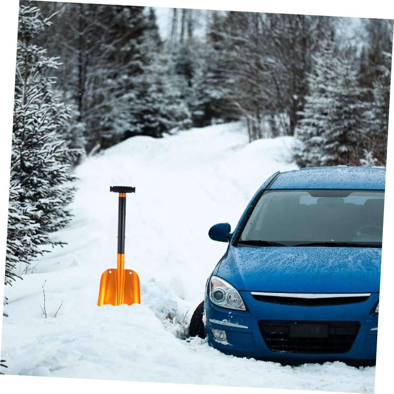 Wakauto Snow Shovel for Emergency Vehicles Camping Shovel Folding Shovel Automatic Snow Shovel Aluminum Shovel Travel Ice Scraper Detachable Aluminum Alloy