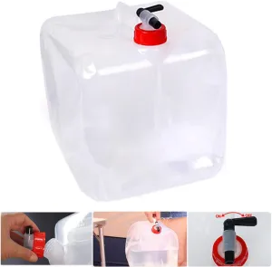 Water Container with Spigot, FDA Camping Water Jug, BPA Free Water Storage Bag for Outdoors Hiking & Emergency Survival Hurricane Flood Earthquake, Foldable Portable Canteen 2.6 Gallon