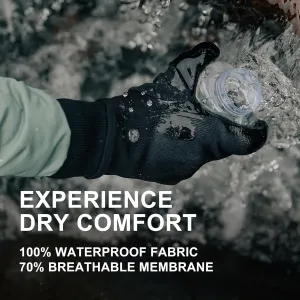 Waterproof Gloves for Men & Women, Cold Weather Running Hiking Cycling, Lightweight Merino Wool Inners